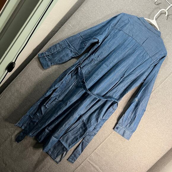 Laurie Felt Women Dress Size Medium Blue Denim Duster Dress - Picture 2 of 15